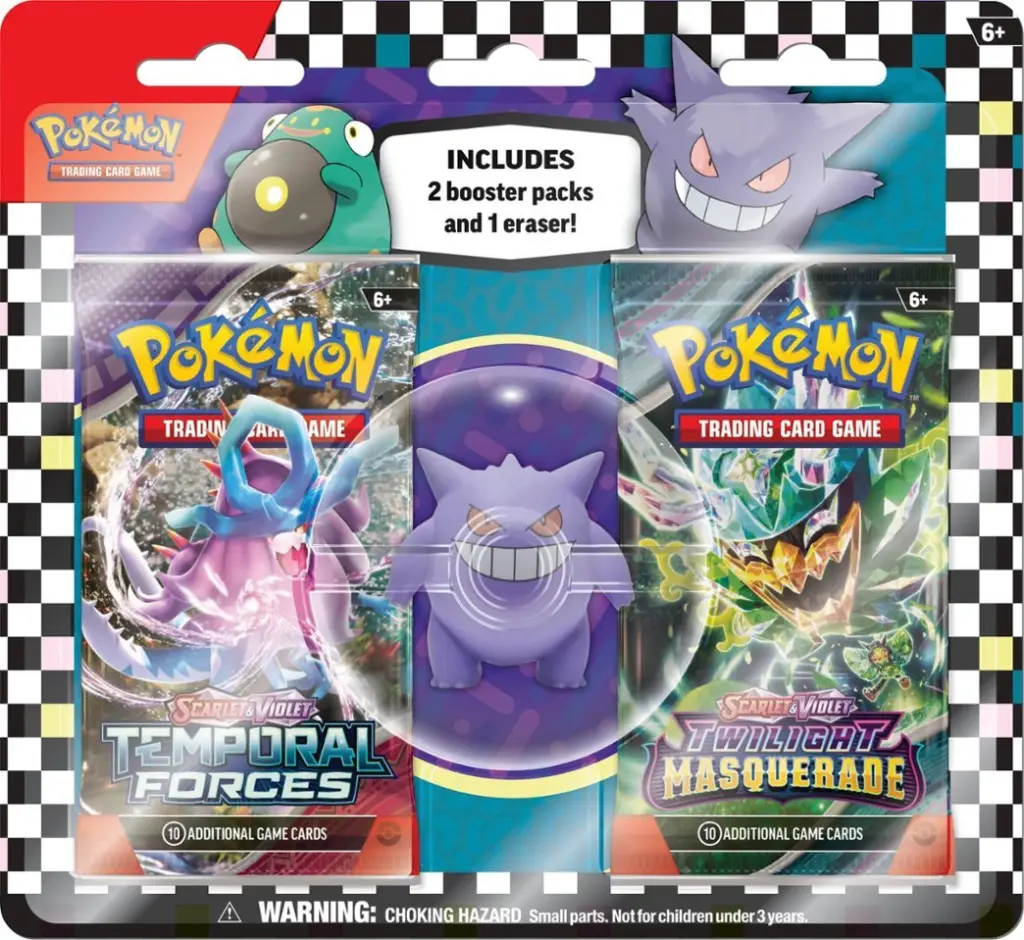Pokémon TCG: 2024 Eraser Blister 2x Booster Balíček Gengar