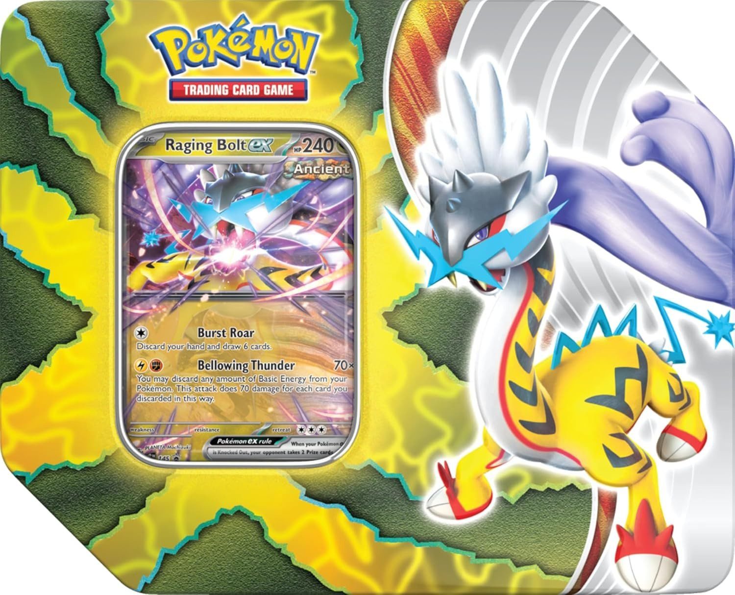 Pokémon TCG Paradox Destinies Tin - Raging Bolt ex